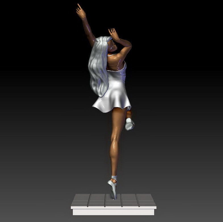 Ballerina 6 statue 3D print model_8