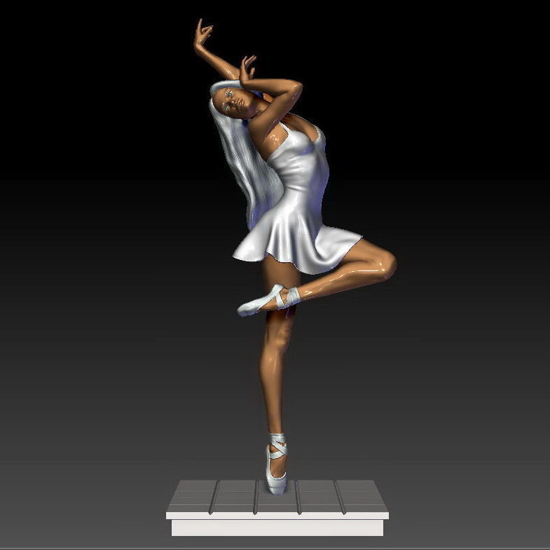 Ballerina 6 statue 3D print model_2
