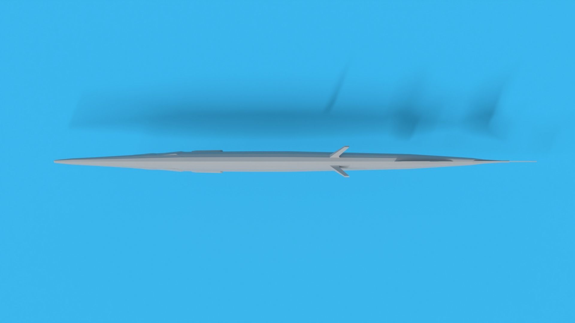 Low Poly Cartoon Garfish Low-poly 3D model_8