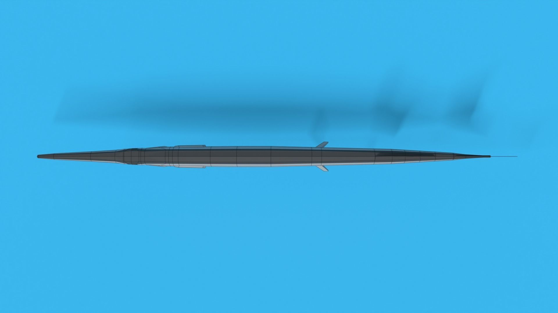 Low Poly Cartoon Garfish Low-poly 3D model_16