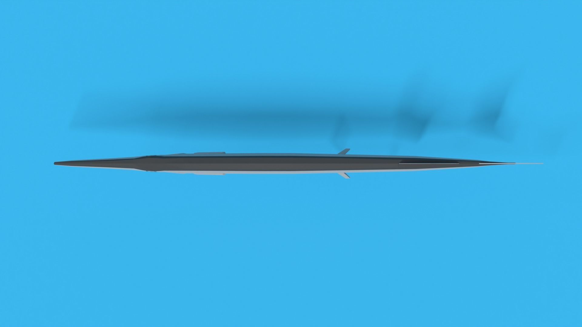 Low Poly Cartoon Garfish Low-poly 3D model_7