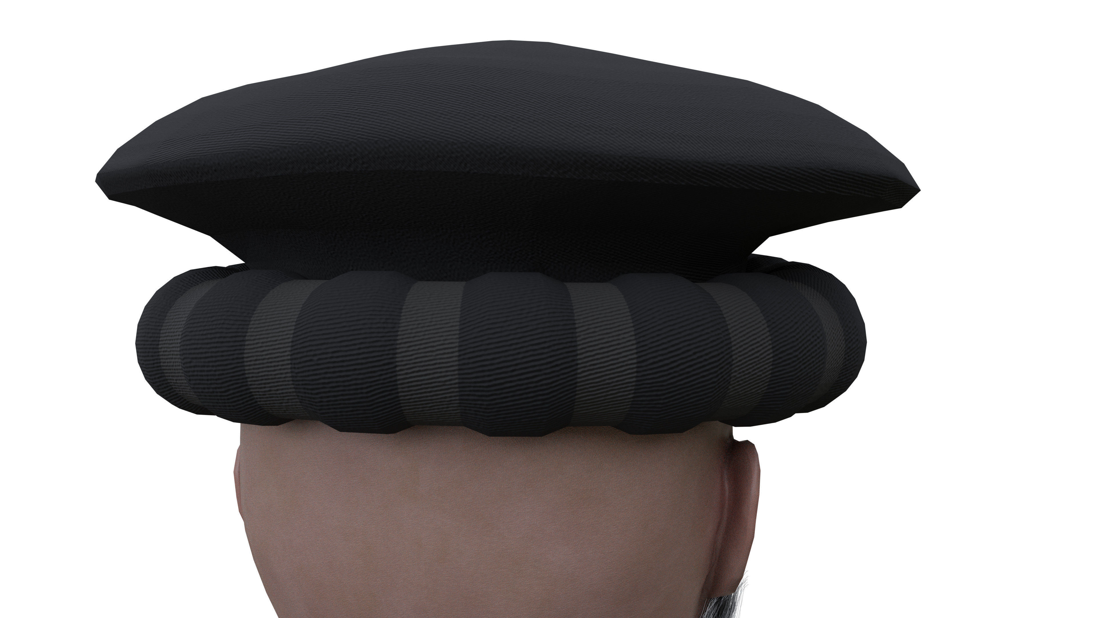 Medieval Old man Low-poly 3D model_11