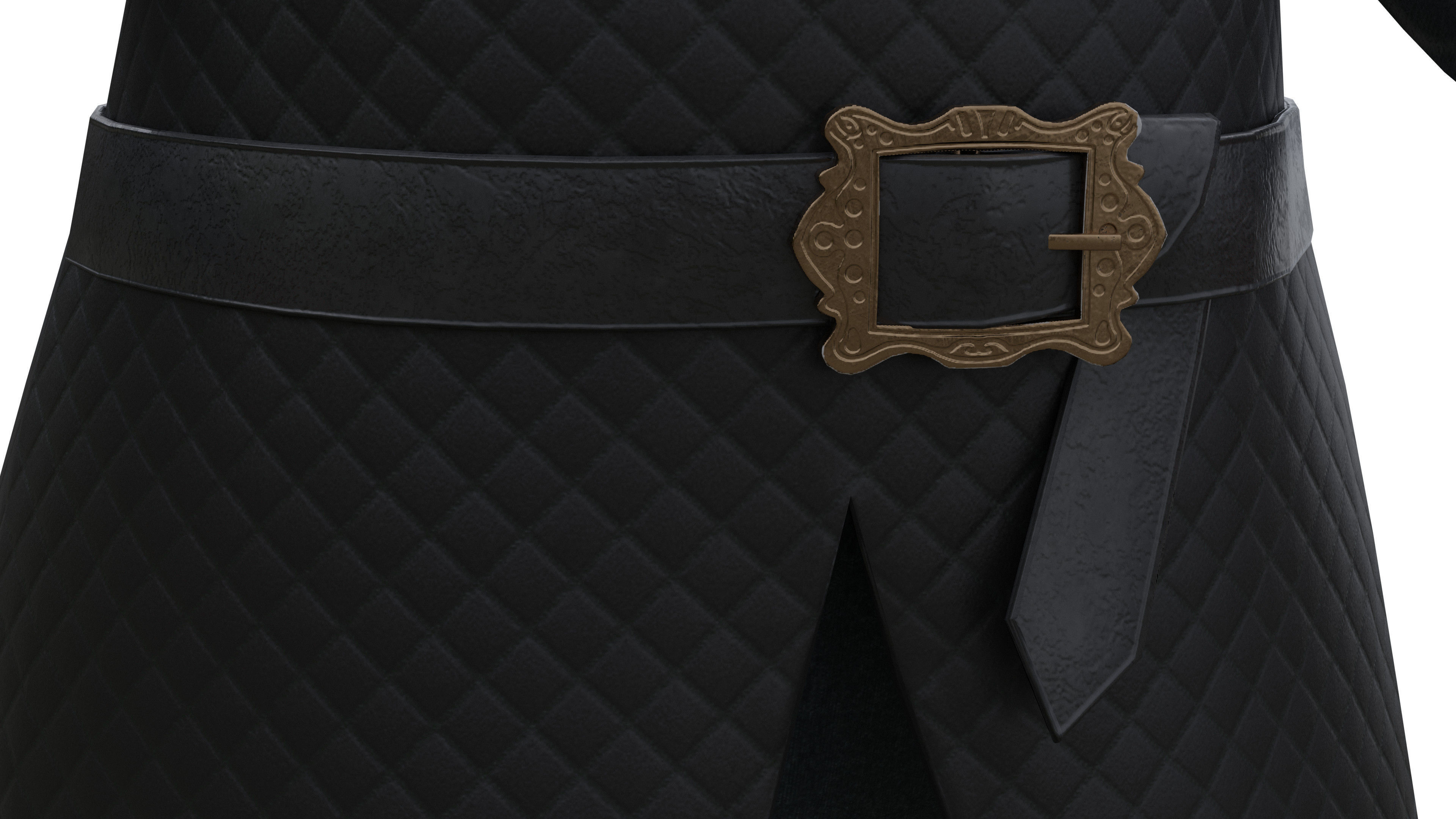 Medieval Old man Low-poly 3D model_8