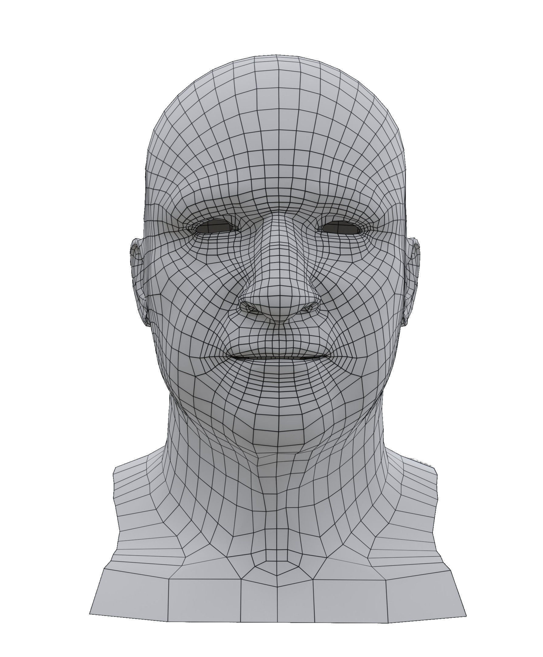 Medieval Old man Low-poly 3D model_20