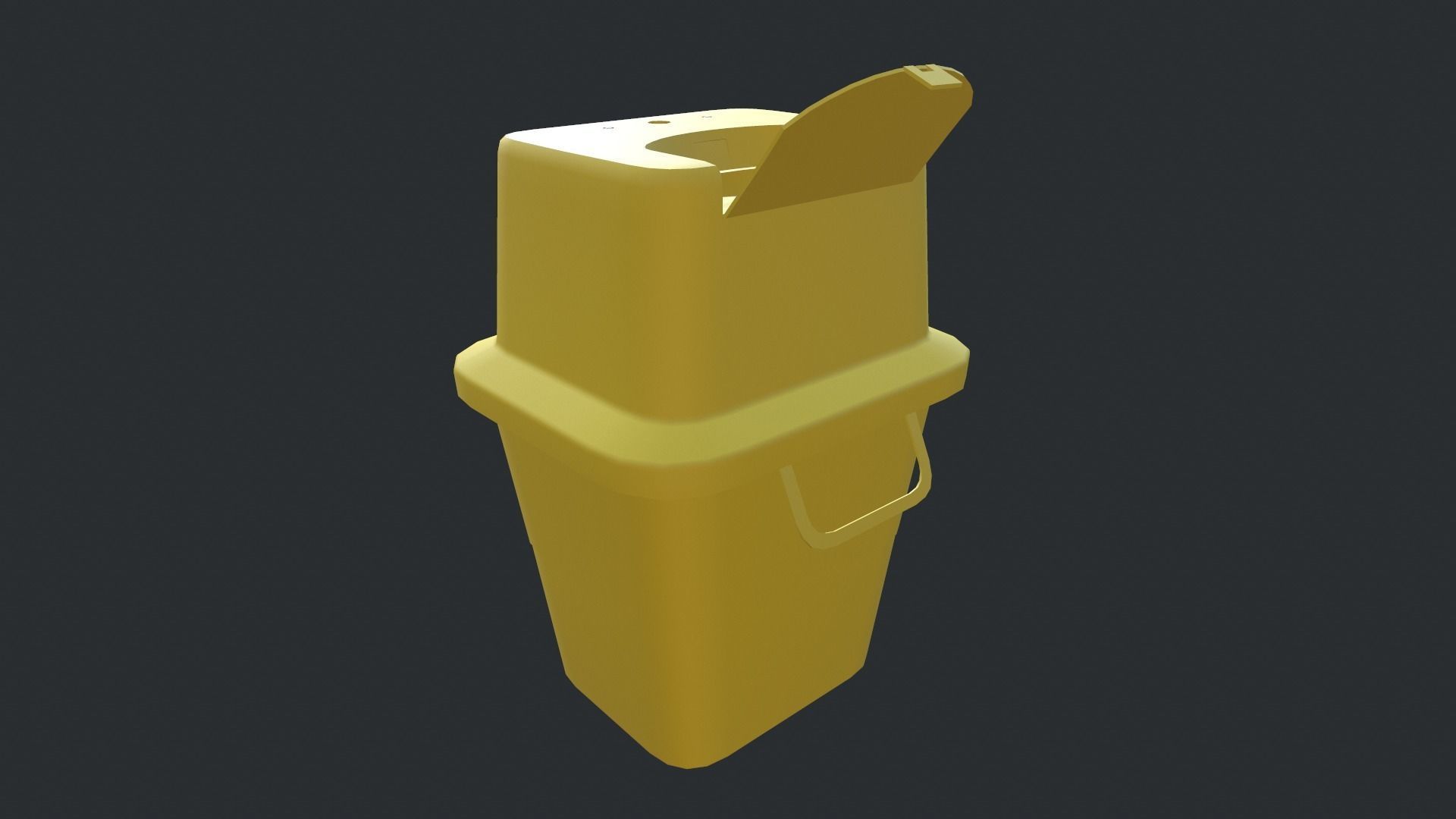 Sharps bin Low-poly 3D model_6
