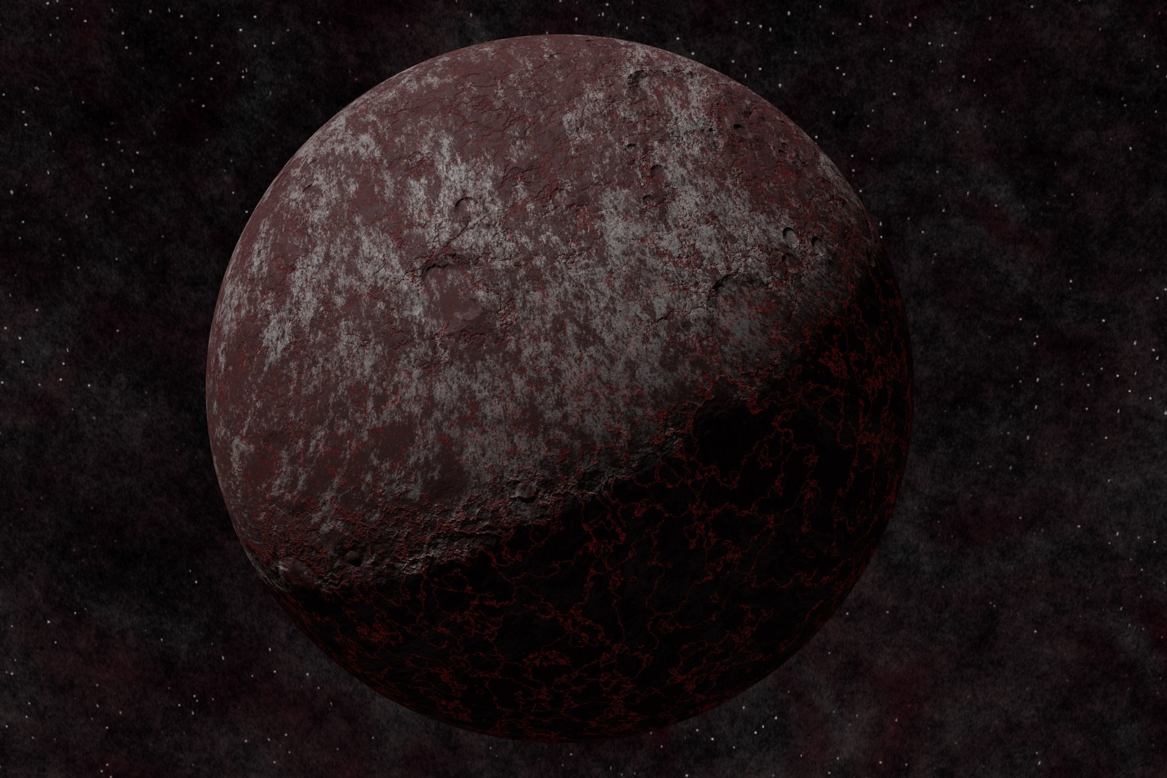 rocky planet 002-alfa Low-poly 3D model_2