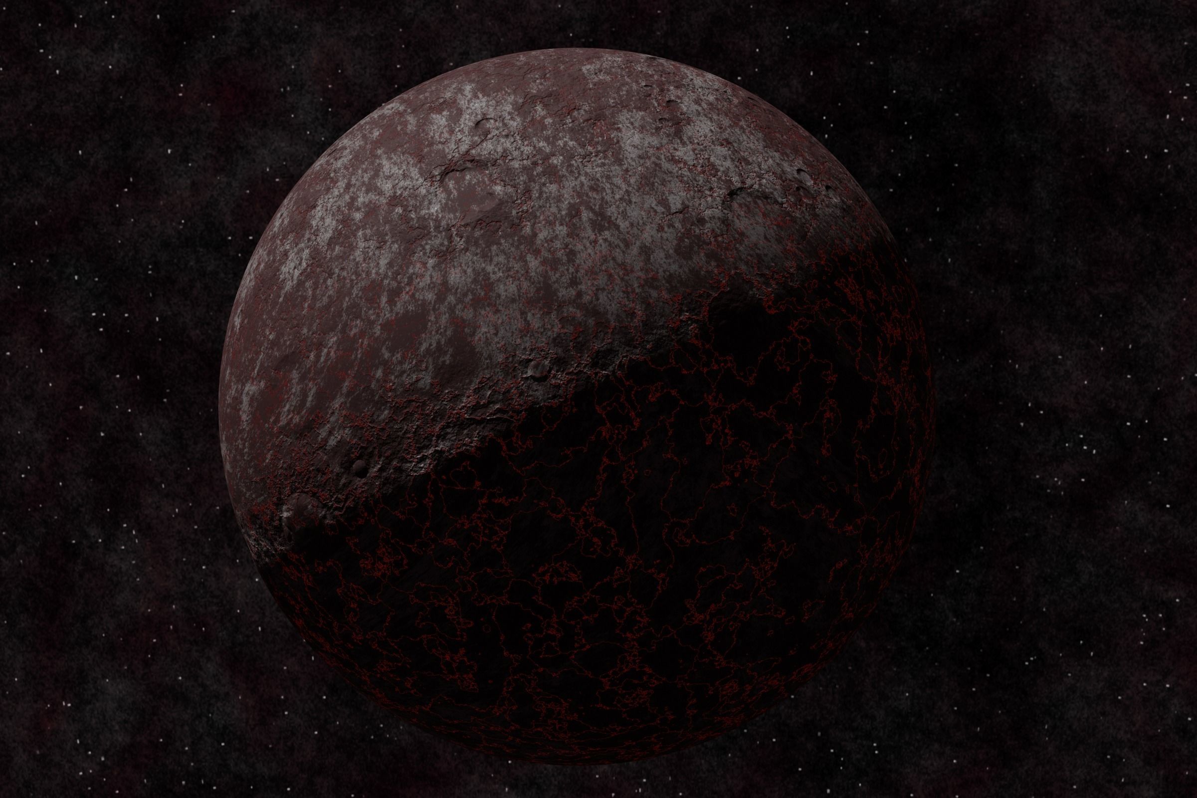 rocky planet 002-alfa Low-poly 3D model_4