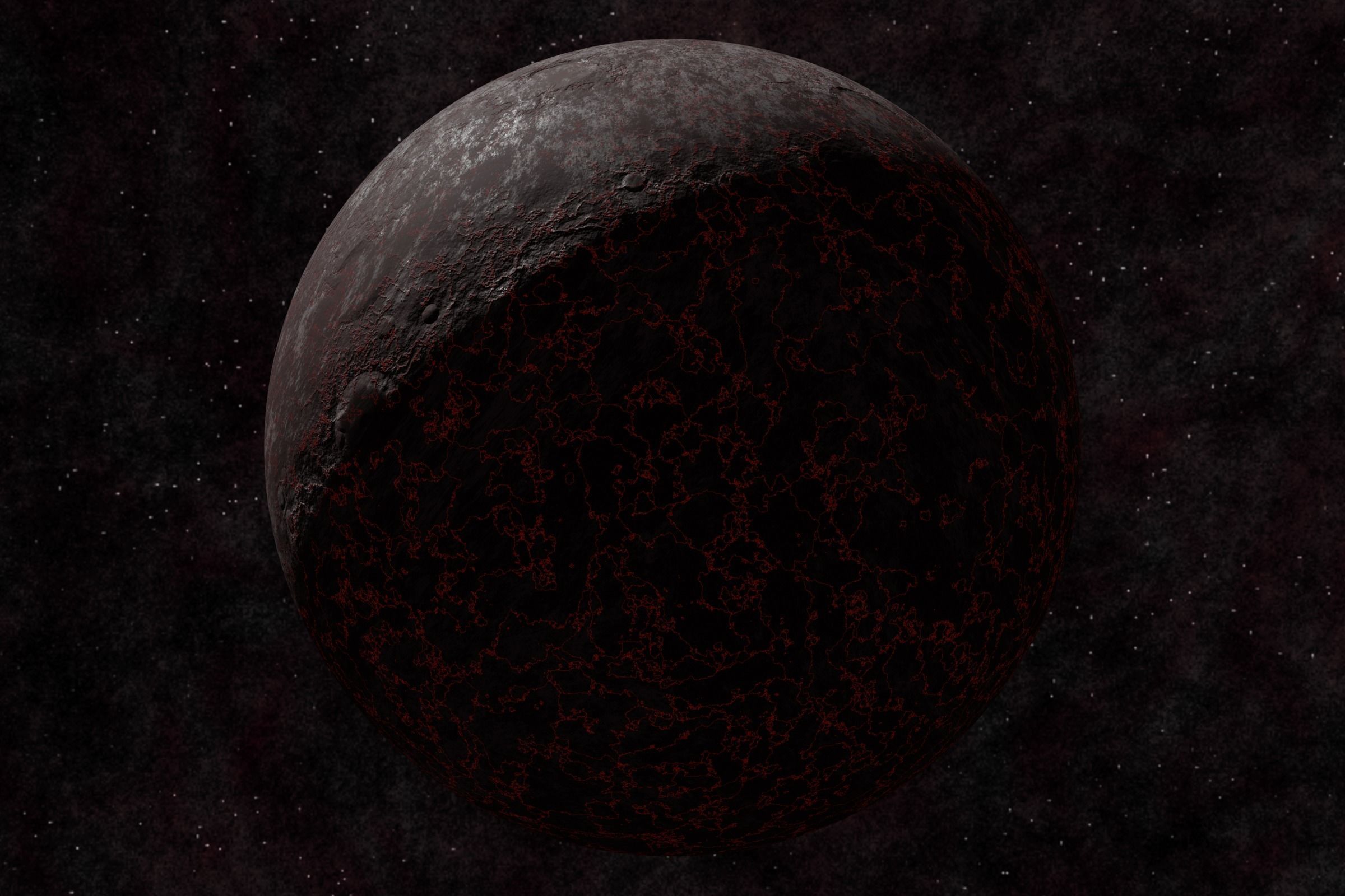 rocky planet 002-alfa Low-poly 3D model_8