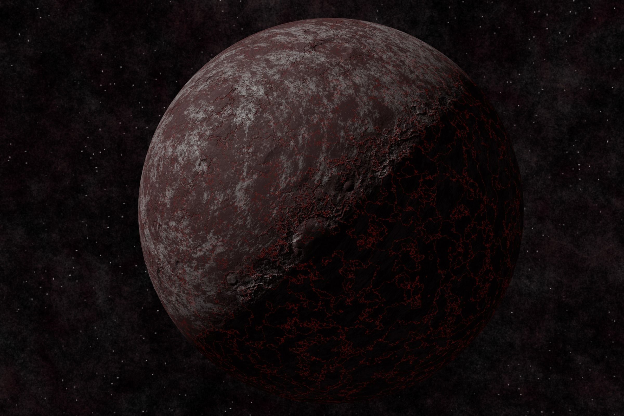 rocky planet 002-alfa Low-poly 3D model_3