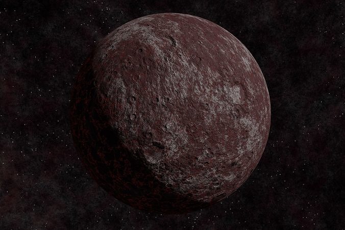 rocky planet 002-alfa Low-poly 3D model