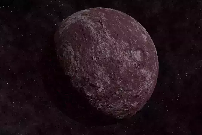 rocky planet 002-alfa Low-poly 3D model