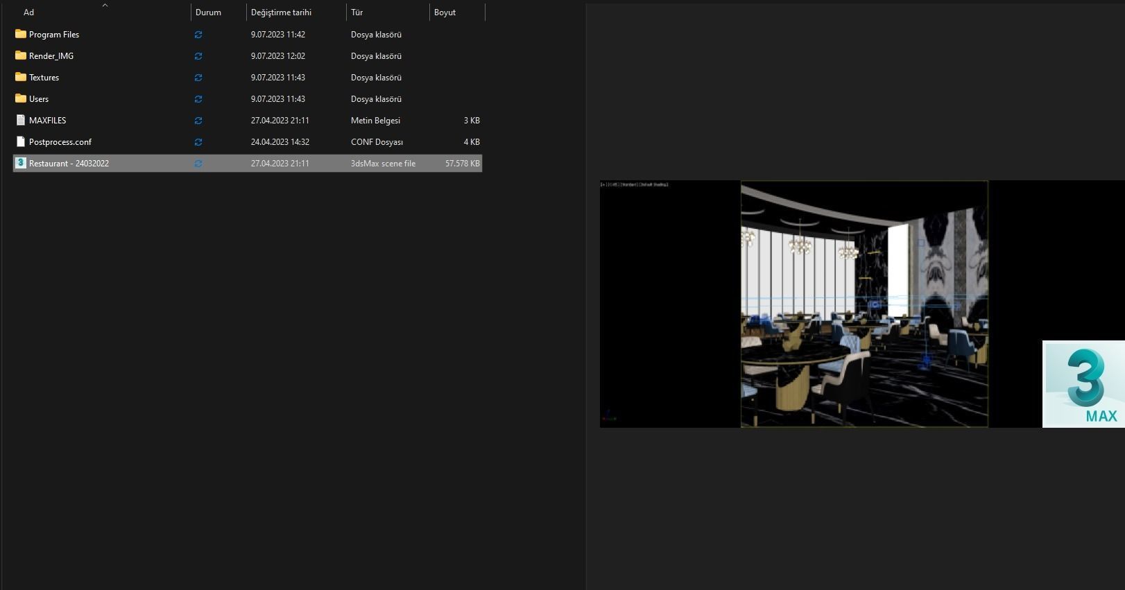 Interior - Restaurant - 240322 3D model_4