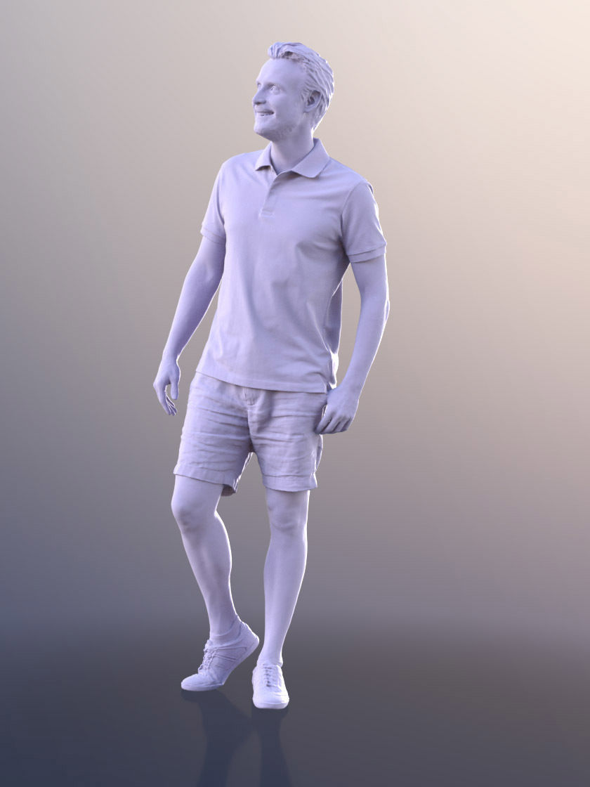 Will 10846 - Standing Man In Polo Shirt Smiling 3D model_5