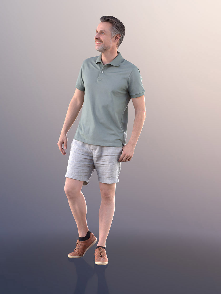 Will 10846 - Standing Man In Polo Shirt Smiling 3D model_3