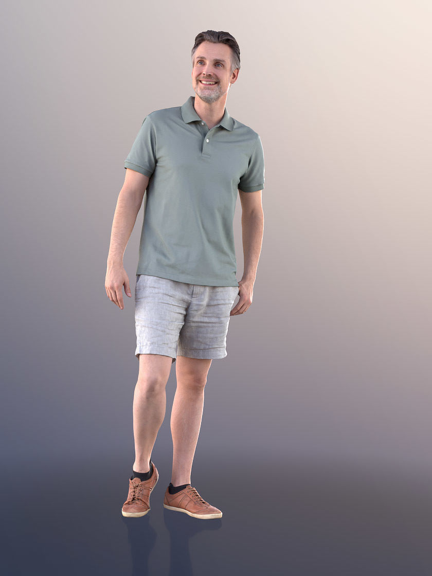 Will 10846 - Standing Man In Polo Shirt Smiling 3D model_2