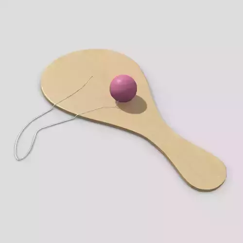 Paddle Ball Low-poly 3D model