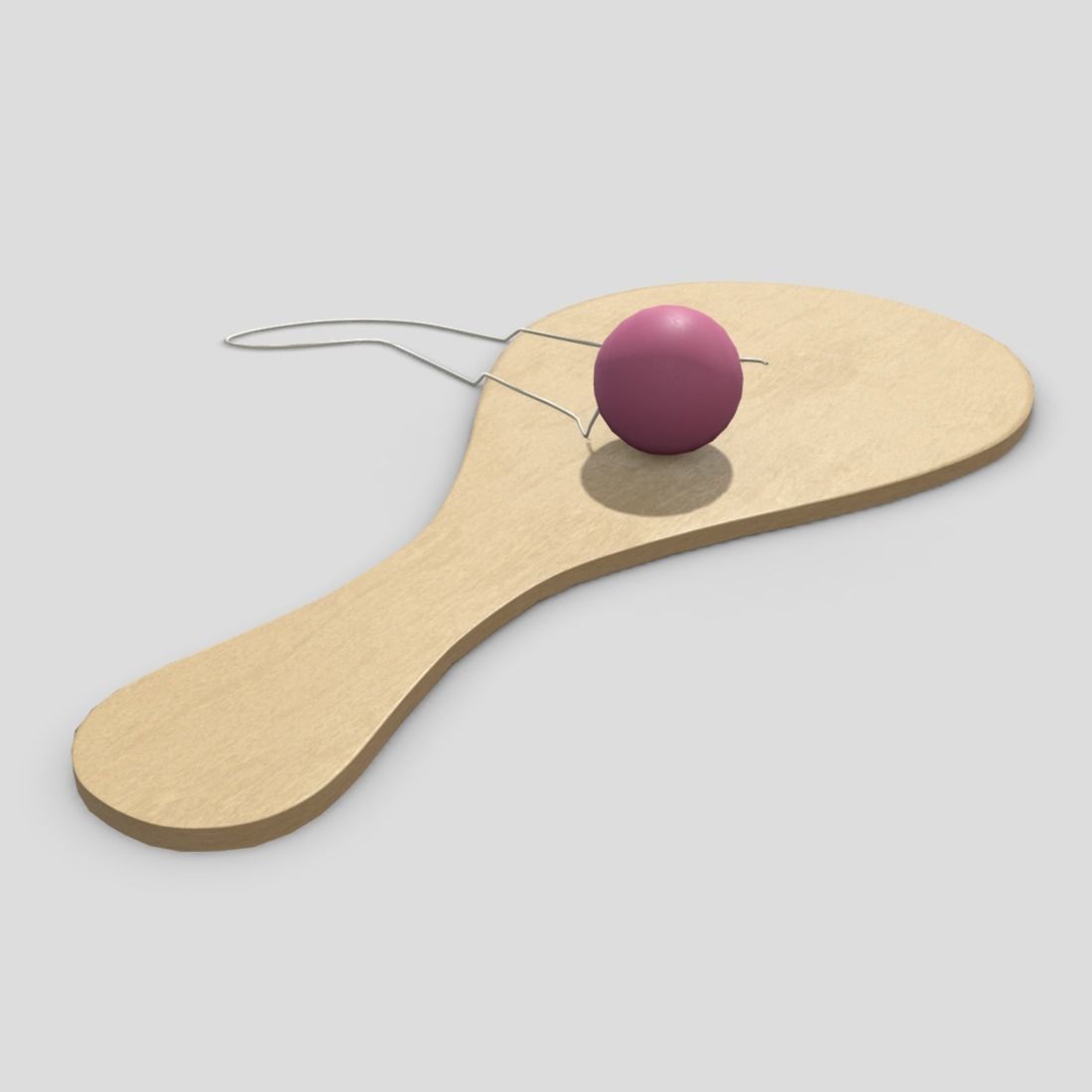 Paddle Ball Low-poly 3D model_11