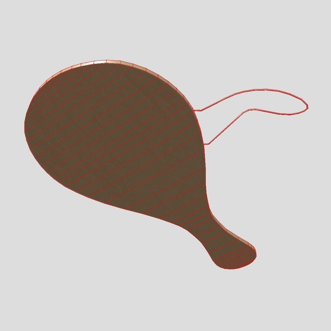 Paddle Ball Low-poly 3D model_10