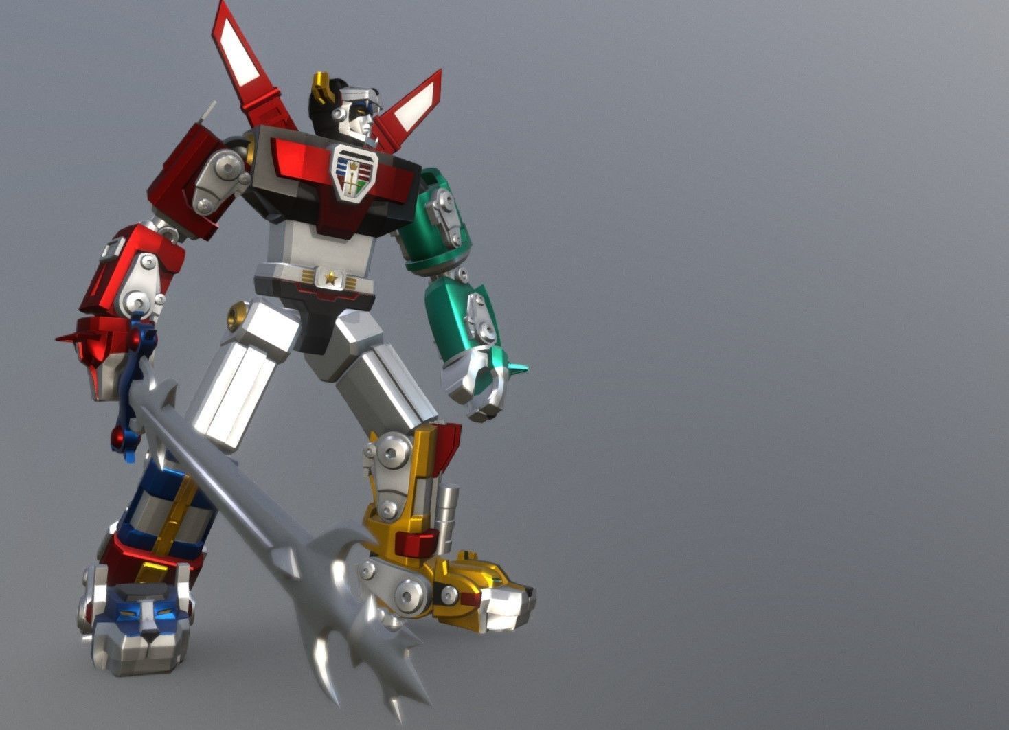 Voltron 1984 3D print model_2