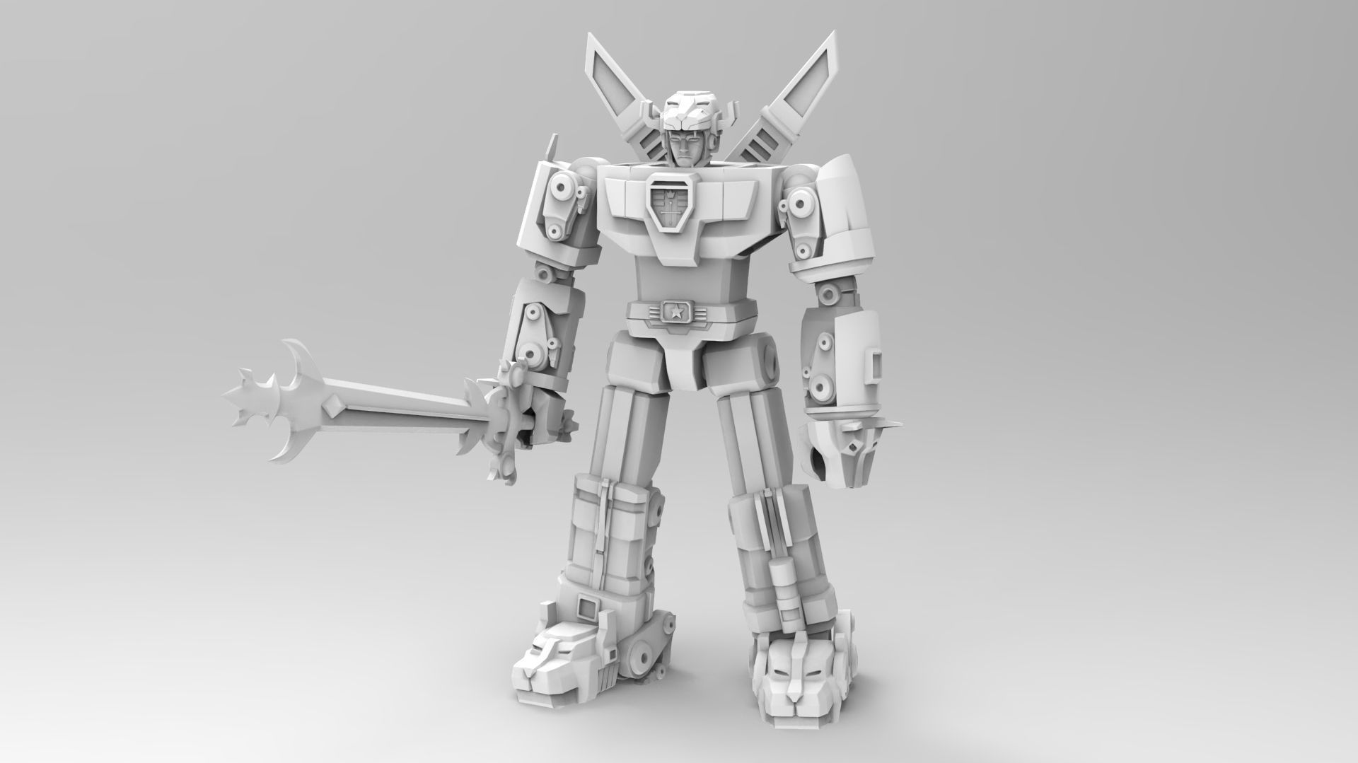 Voltron 1984 3D print model_1