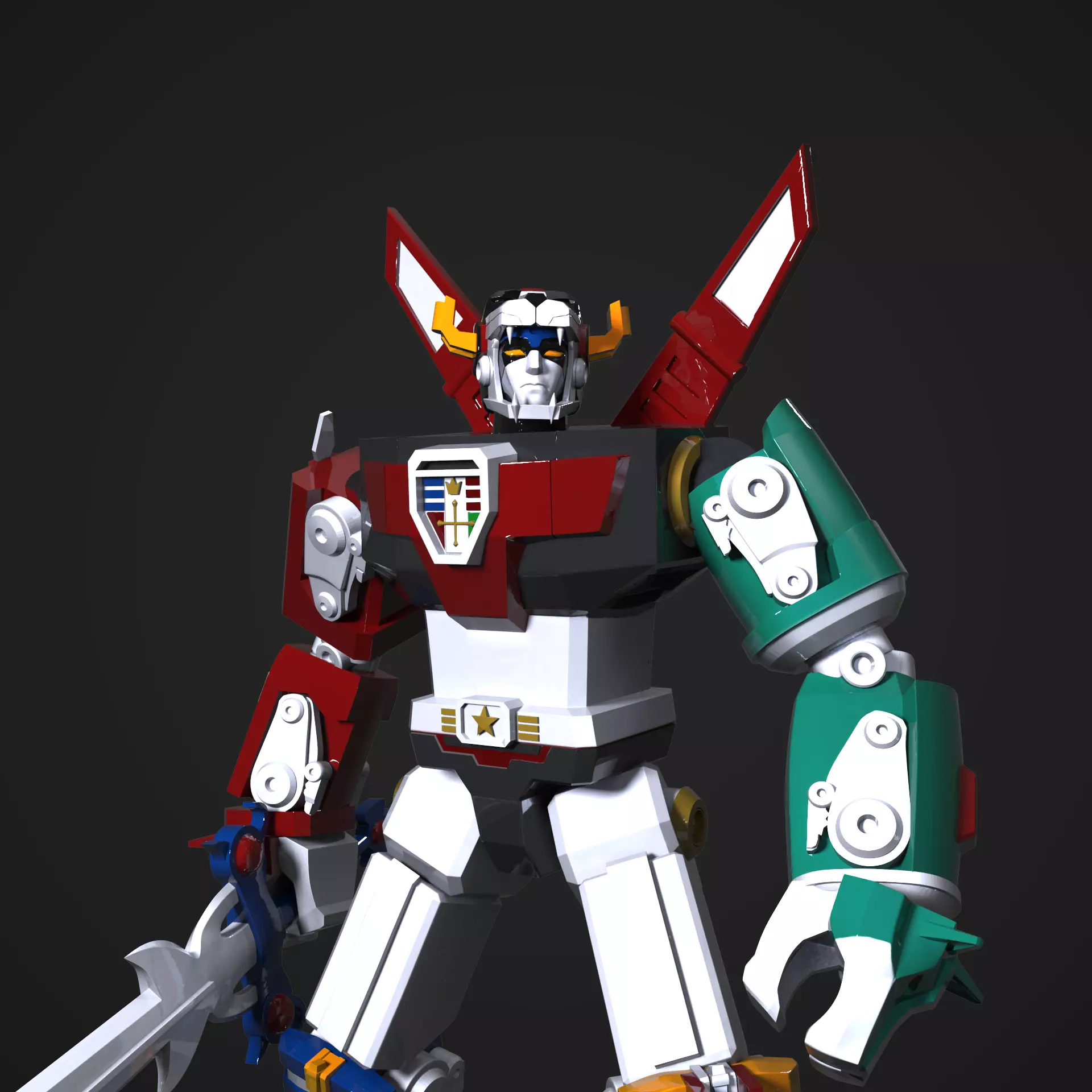Voltron 1984 3D print model_0