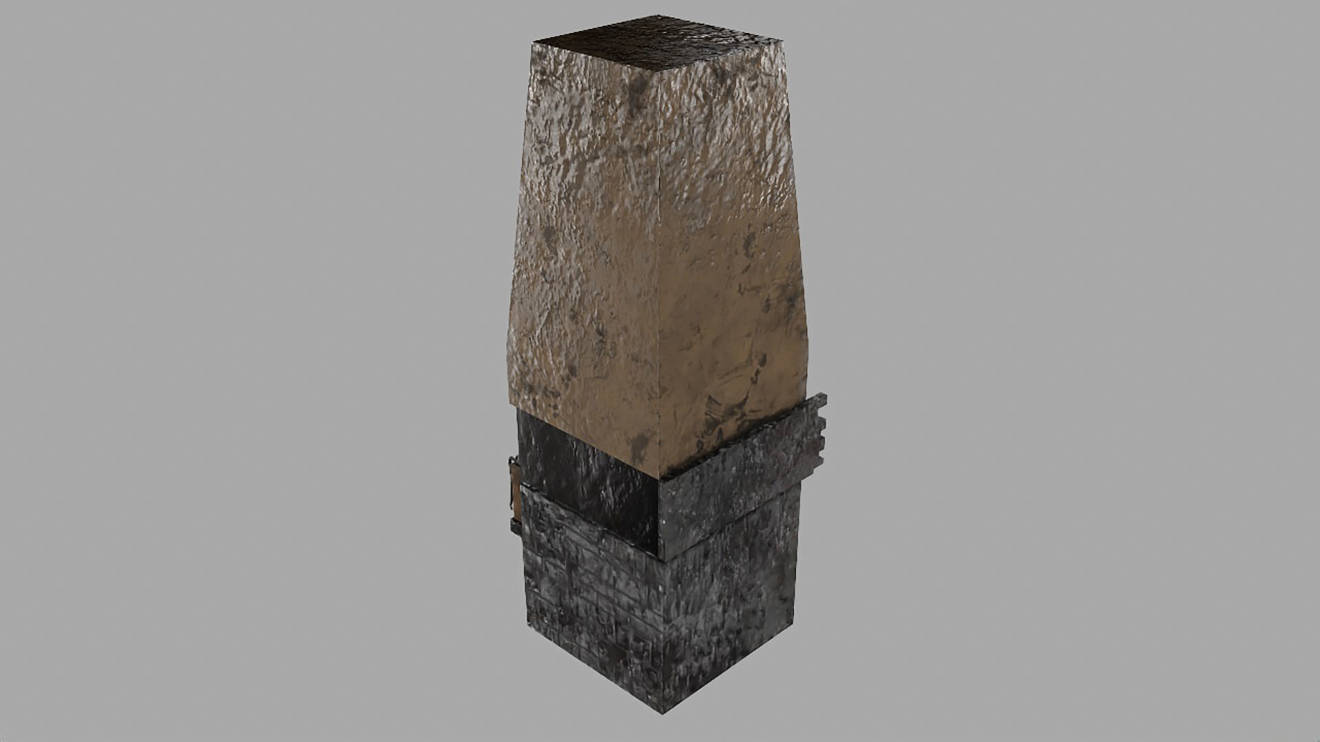 Forge chimney with fire in it Low-poly 3D model_8
