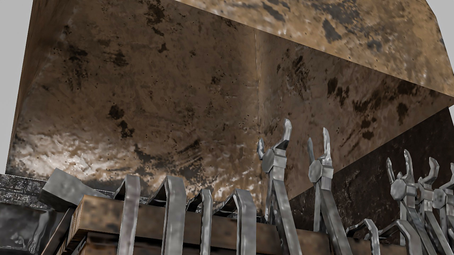 Forge chimney with fire in it Low-poly 3D model_6