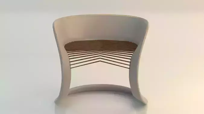Chair 3 with curved back