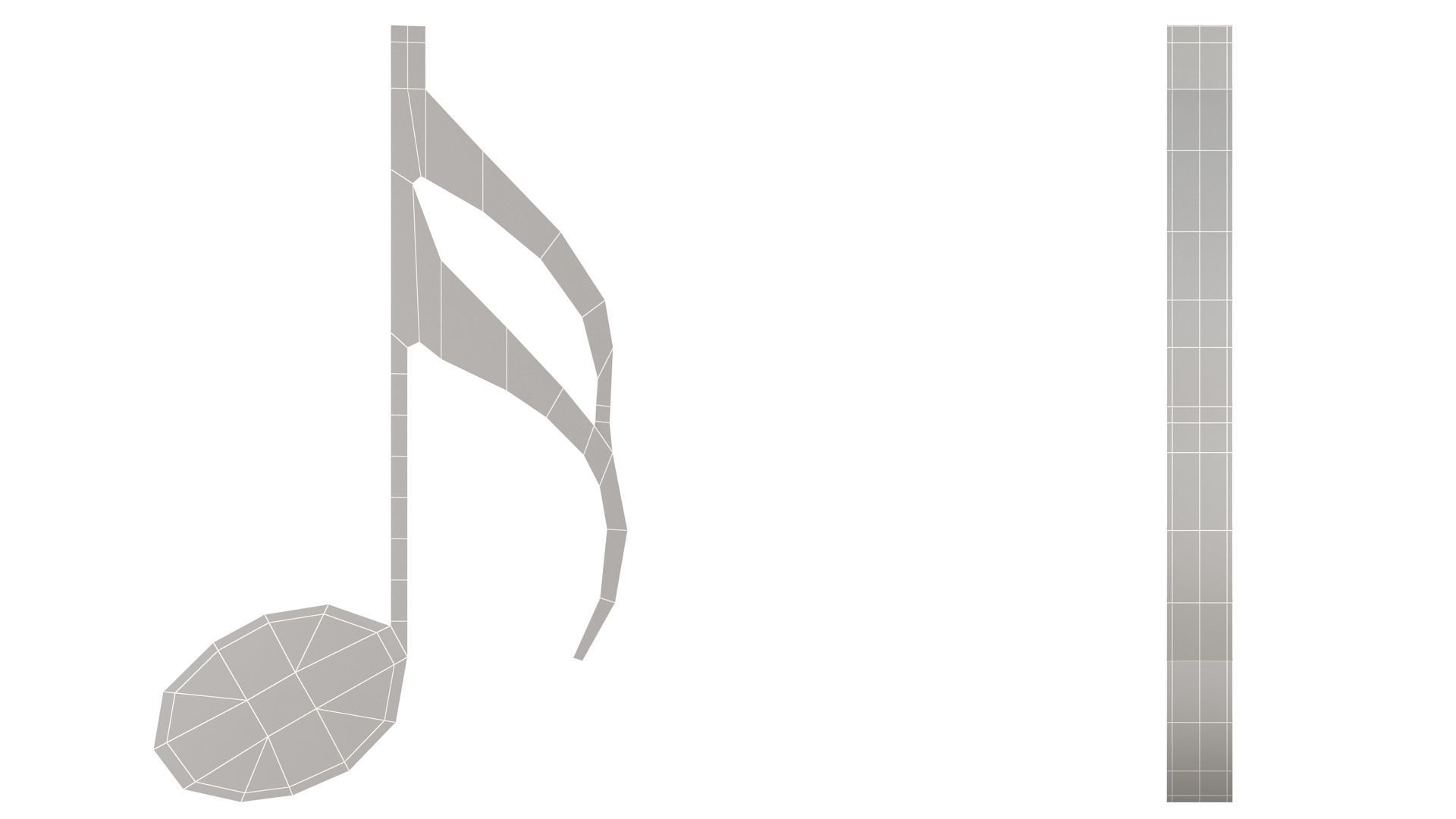 Sixteenth Note Musical Sign 01 3D model_11