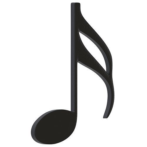 Sixteenth Note Musical Sign 01 3D model