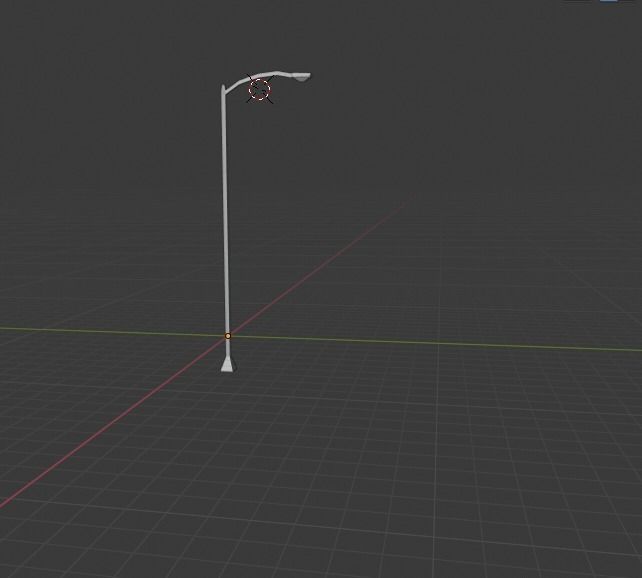 free light pole Free low-poly 3D model_1