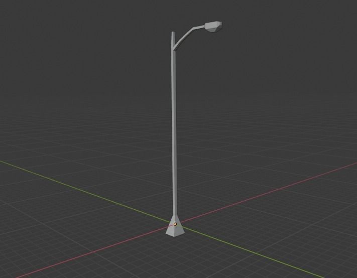 light pole Free low-poly 3D model_1