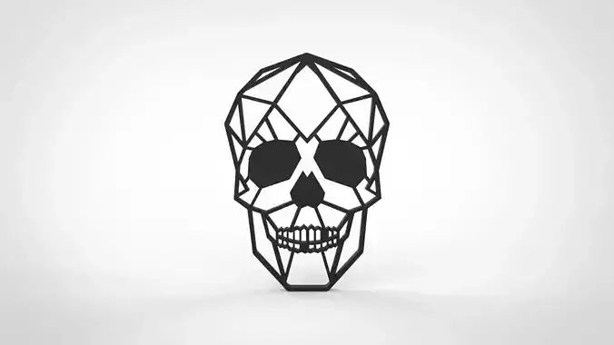 Skull Line Art Pendant