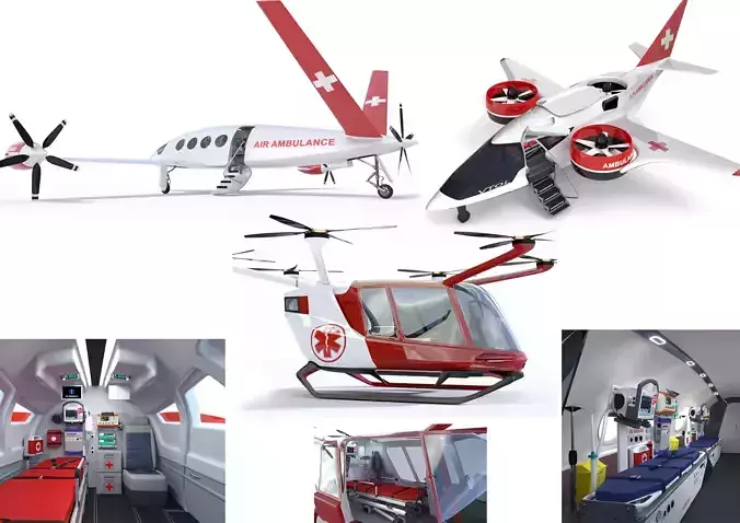 Collection Medical Aircraft  with Interiors 