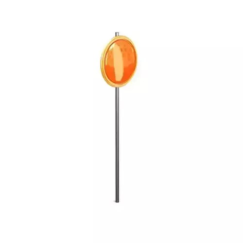 Orange Street Sign 3D model
