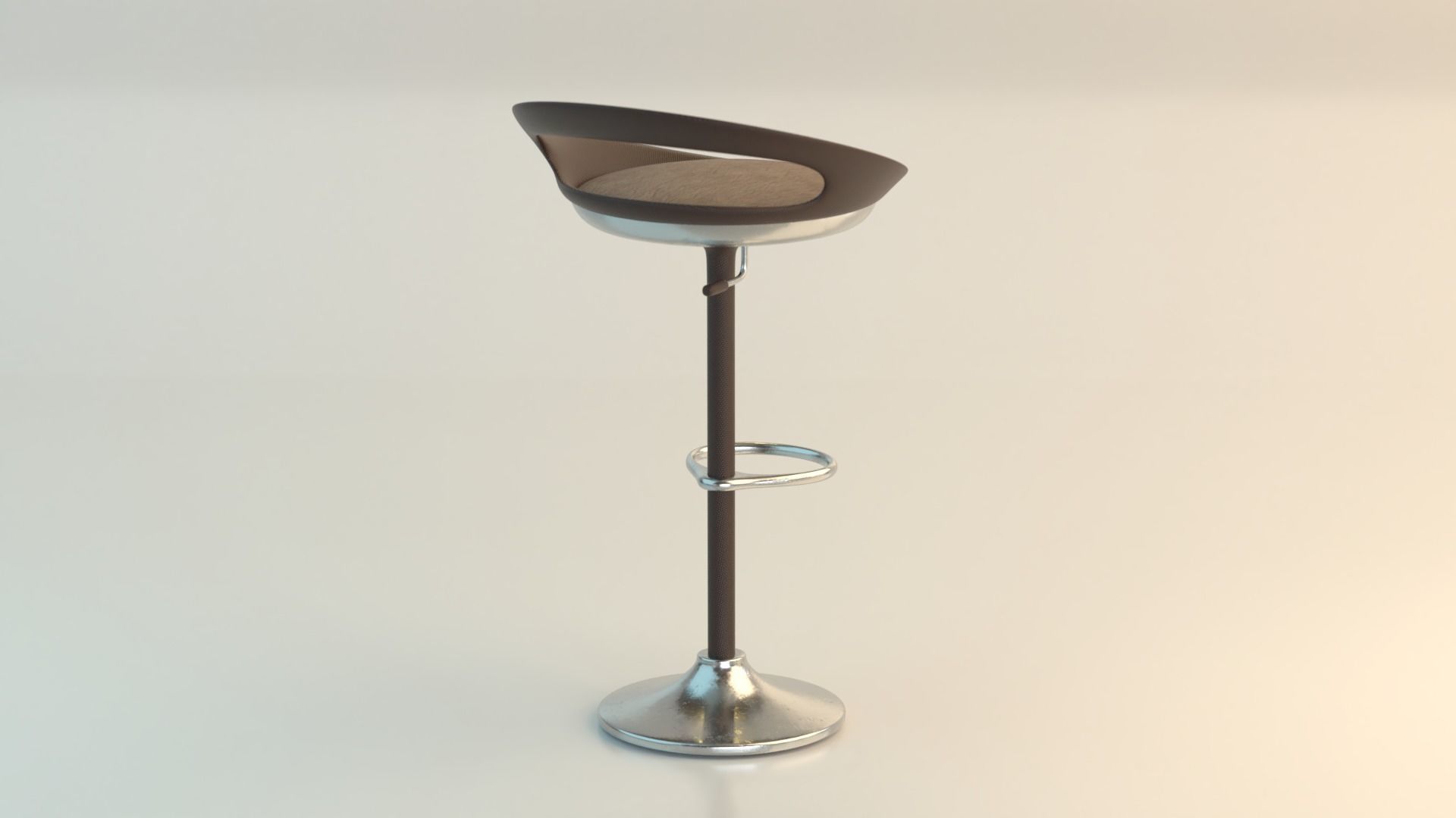 Chair 4 bar stool Low-poly 3D model_6