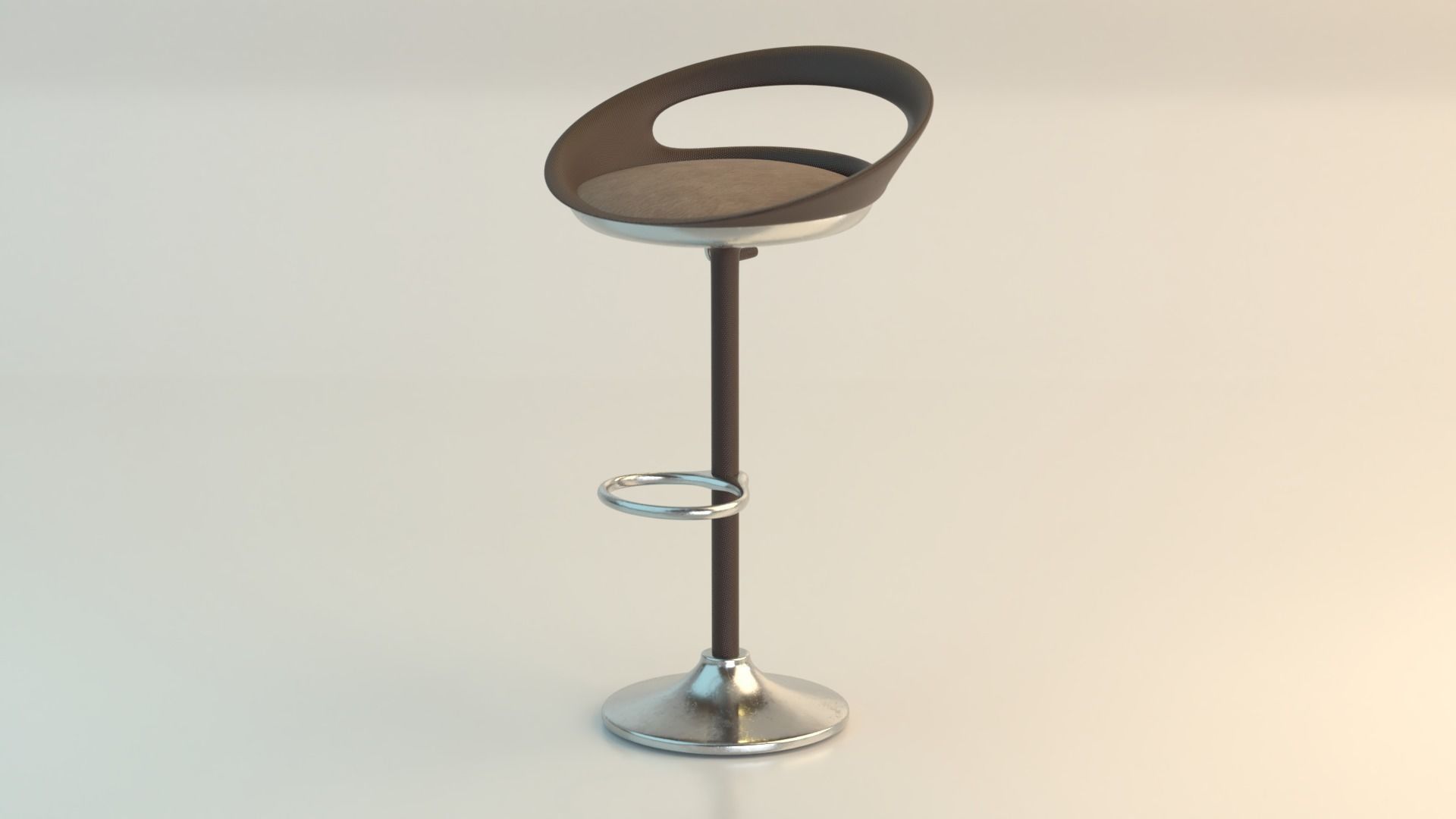 Chair 4 bar stool Low-poly 3D model_5