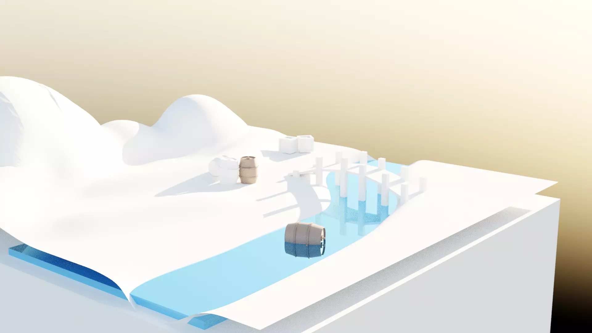 ISLAND arctic landscape Free low-poly 3D model