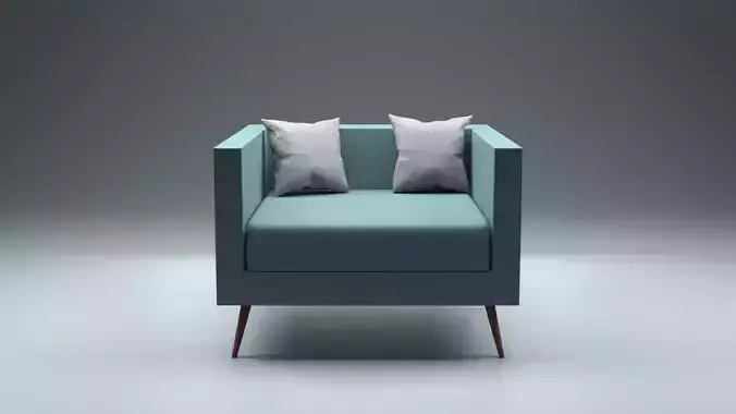 Sofa Set with PBR Textures 3