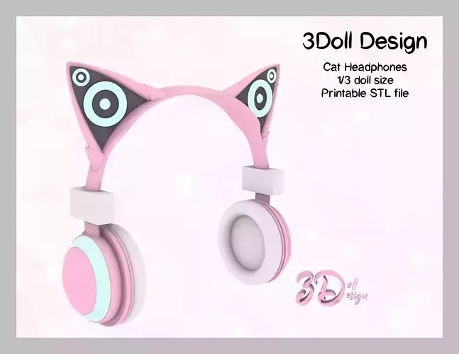 1-3 Doll Cat Headphones