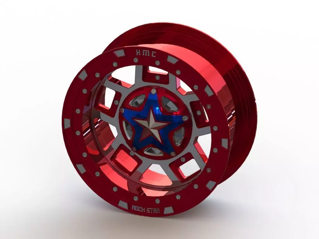 Cast rim XD-XS827 R3 - size 16x7 - Captain America edition 3D model_0