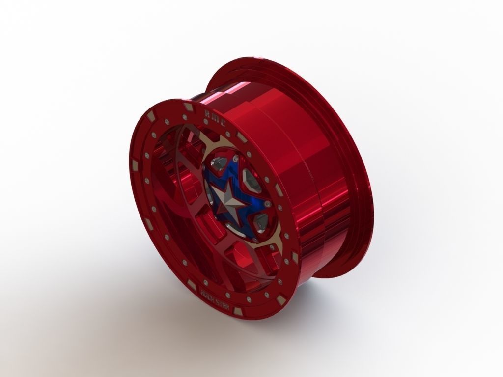 Cast rim XD-XS827 R3 - size 16x7 - Captain America edition 3D model_2