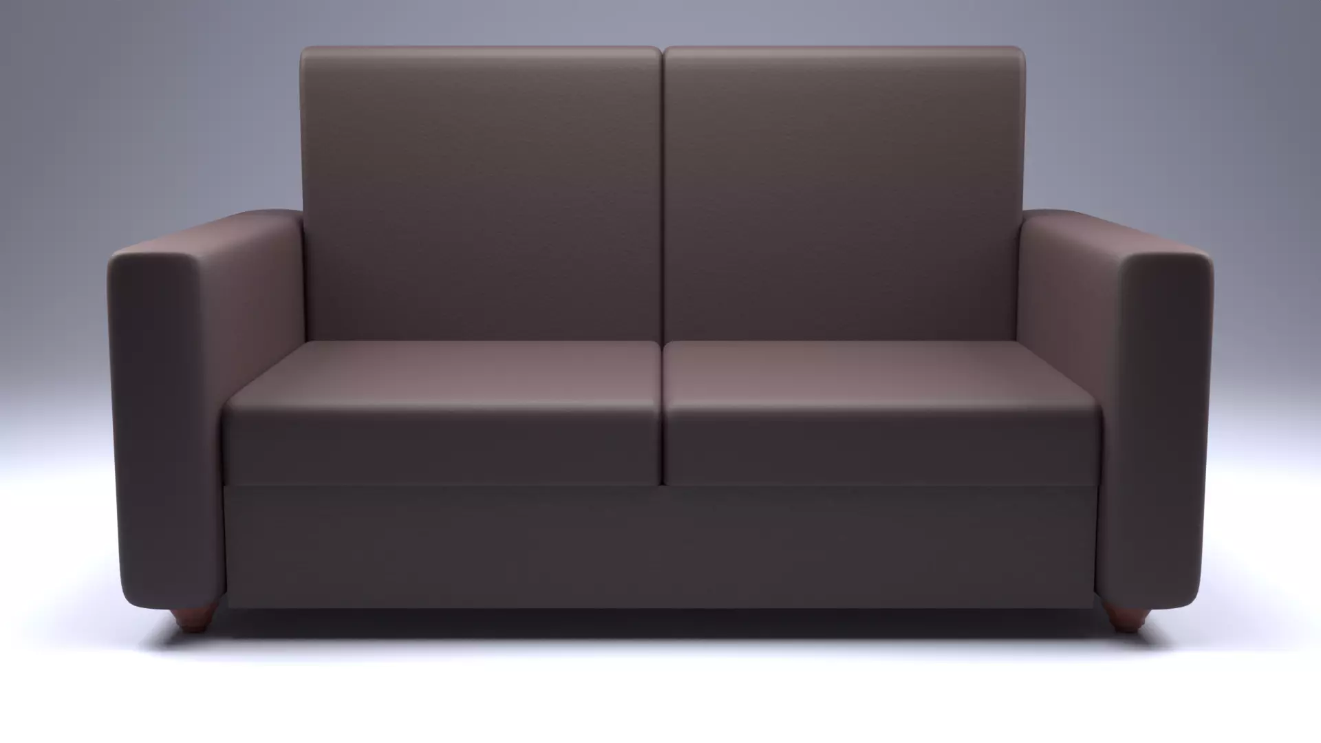Sofa Set with PBR Textures 4 Low-poly 3D model