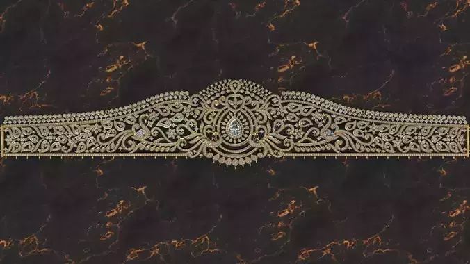 Jewel Peacock Belt 3d Model