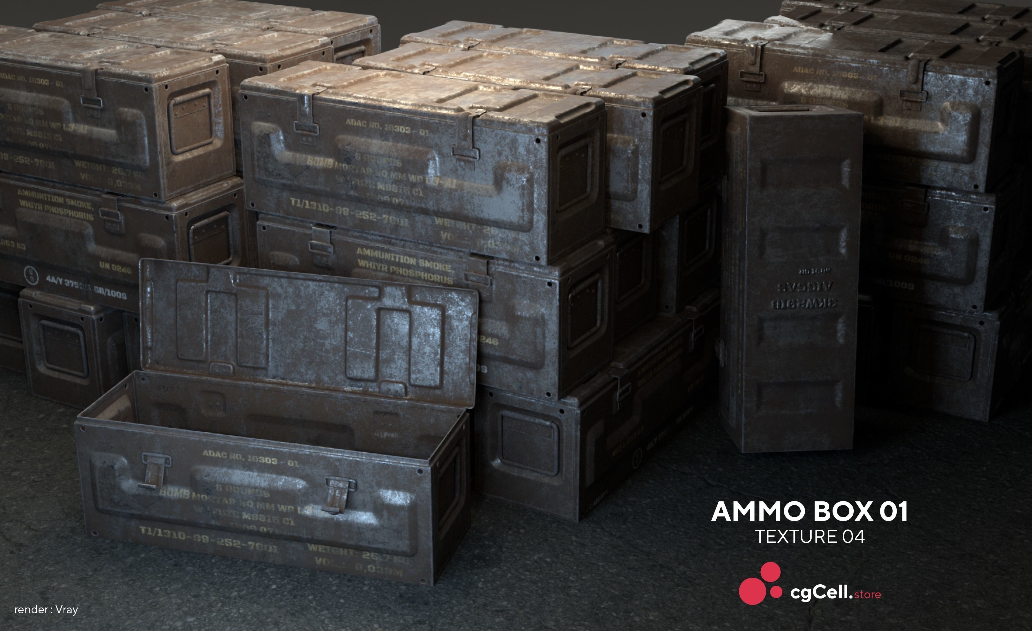 Army Ammo Box 3D model_16
