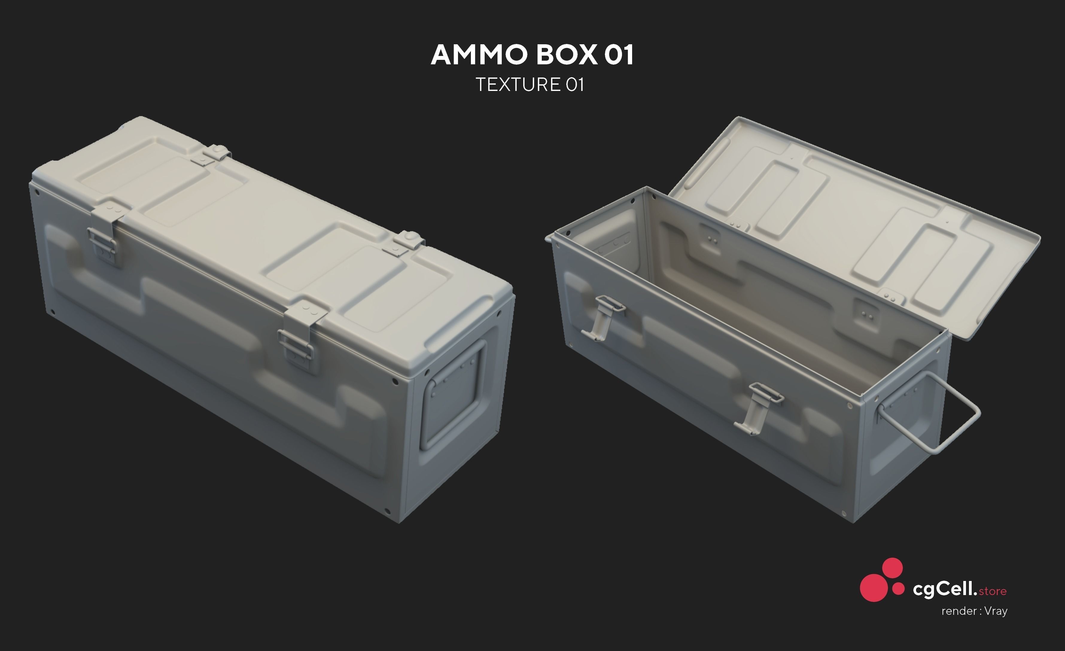 Army Ammo Box 3D model_10