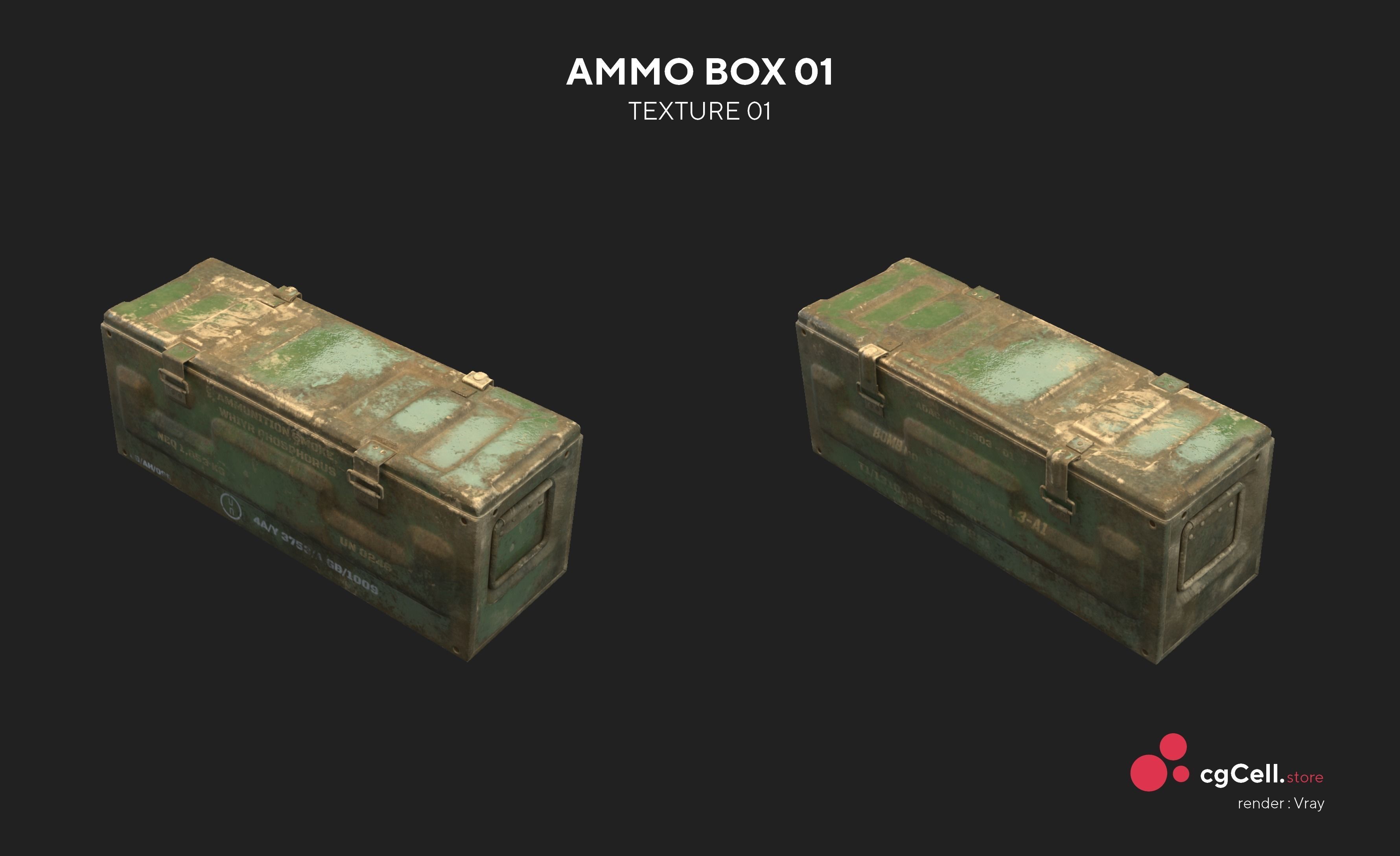 Army Ammo Box 3D model_5