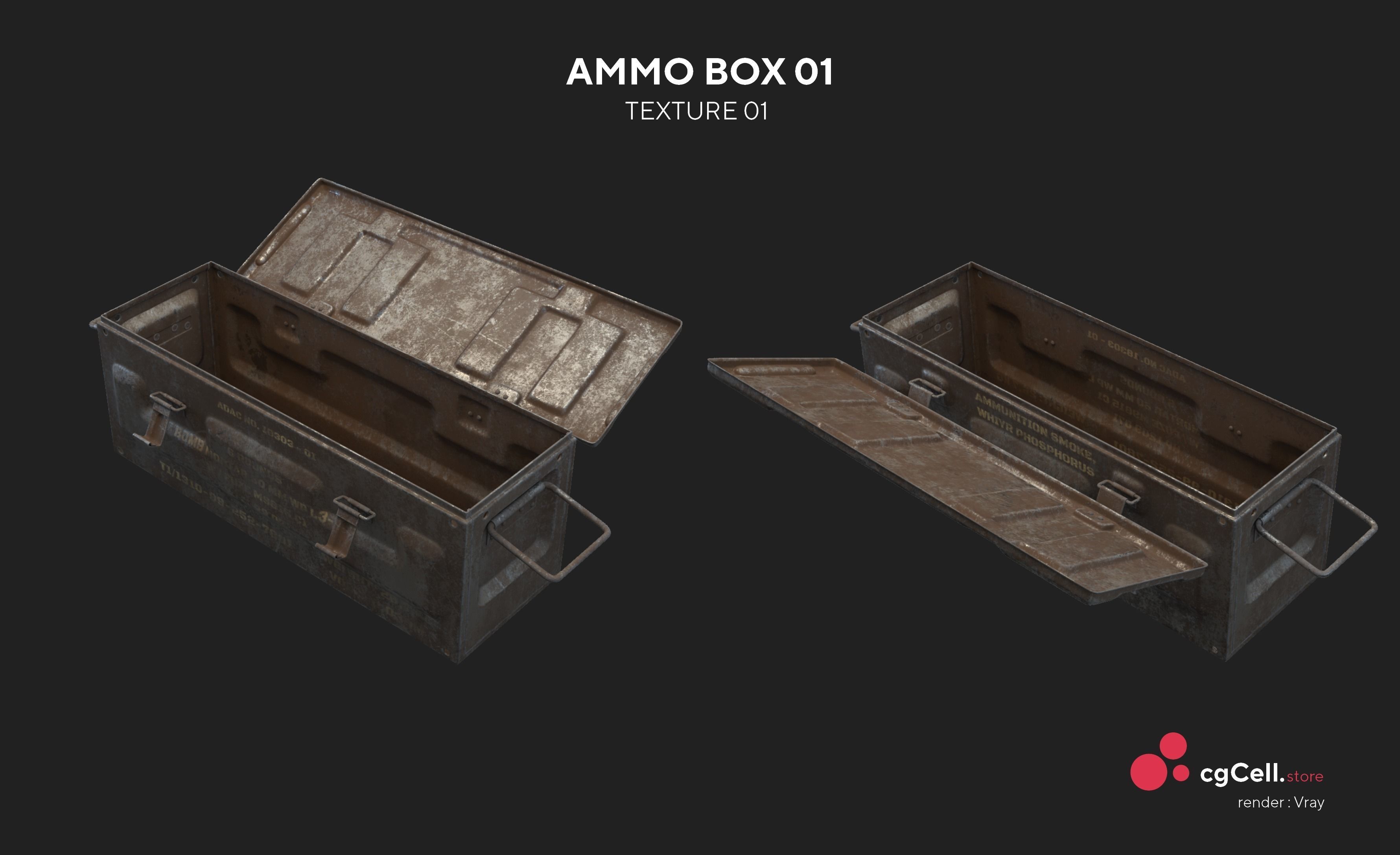Army Ammo Box 3D model_8