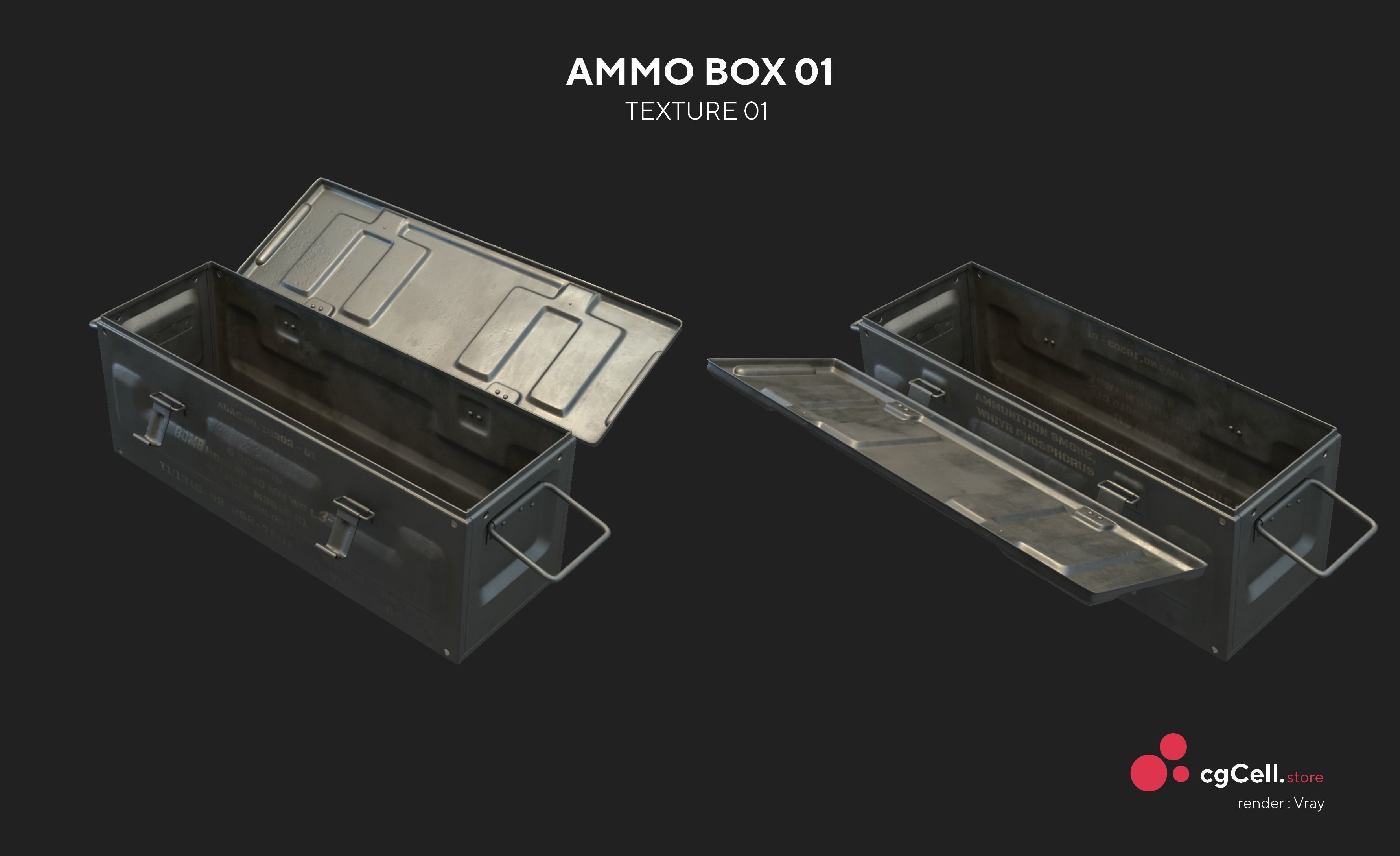 Army Ammo Box 3D model_2