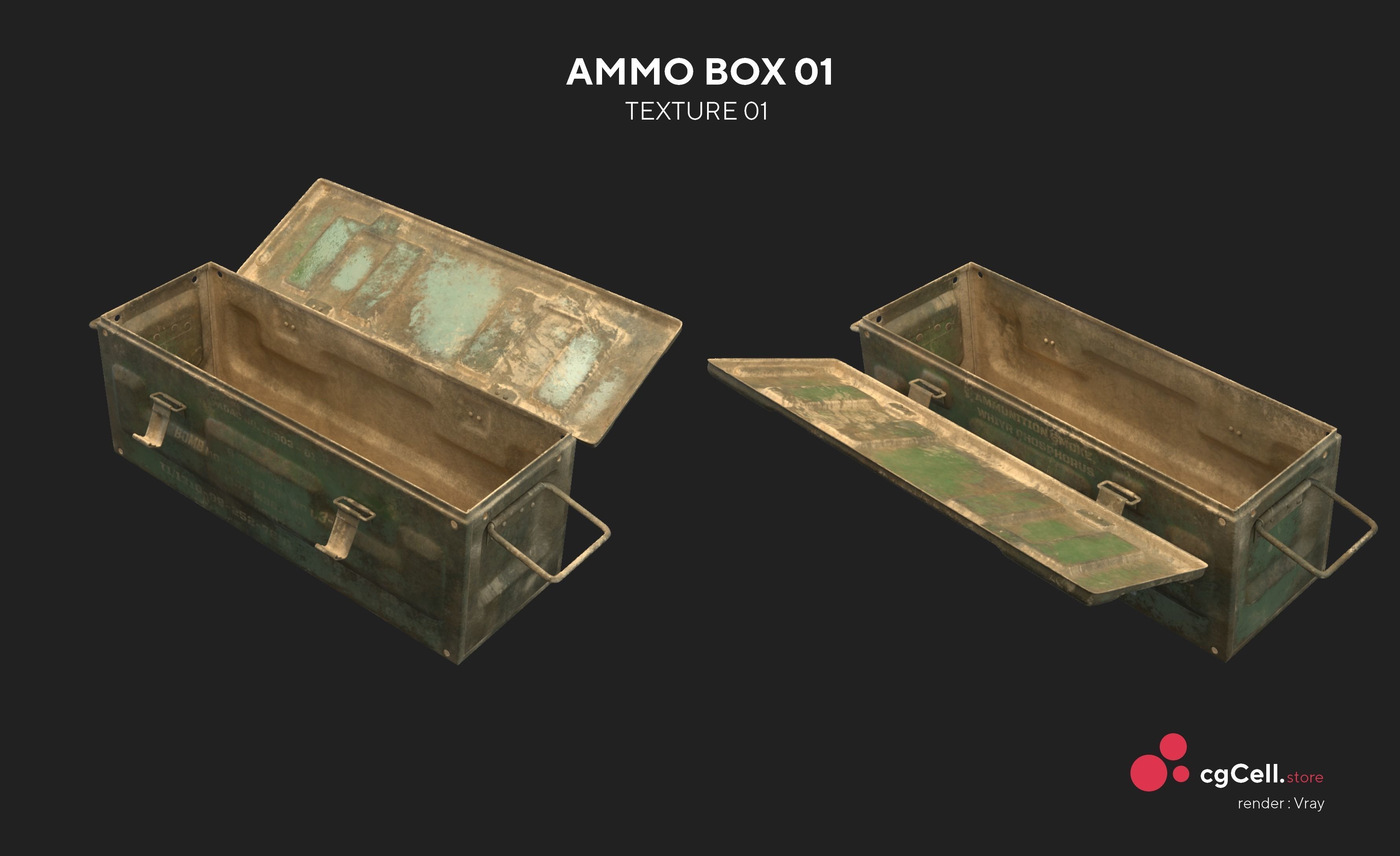 Army Ammo Box 3D model_6